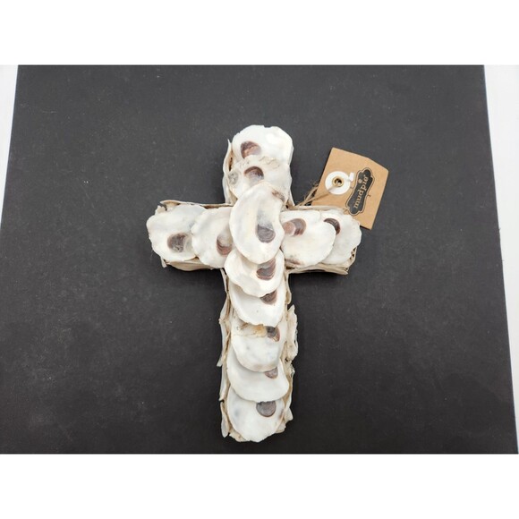 Mud Pie ~ Oyster Shell Cross ~ 6.5" ~ Item #4261123 - Picture 1 of 5